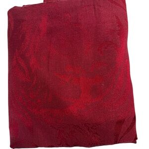 Elegant Red Fabric with Floral Pattern